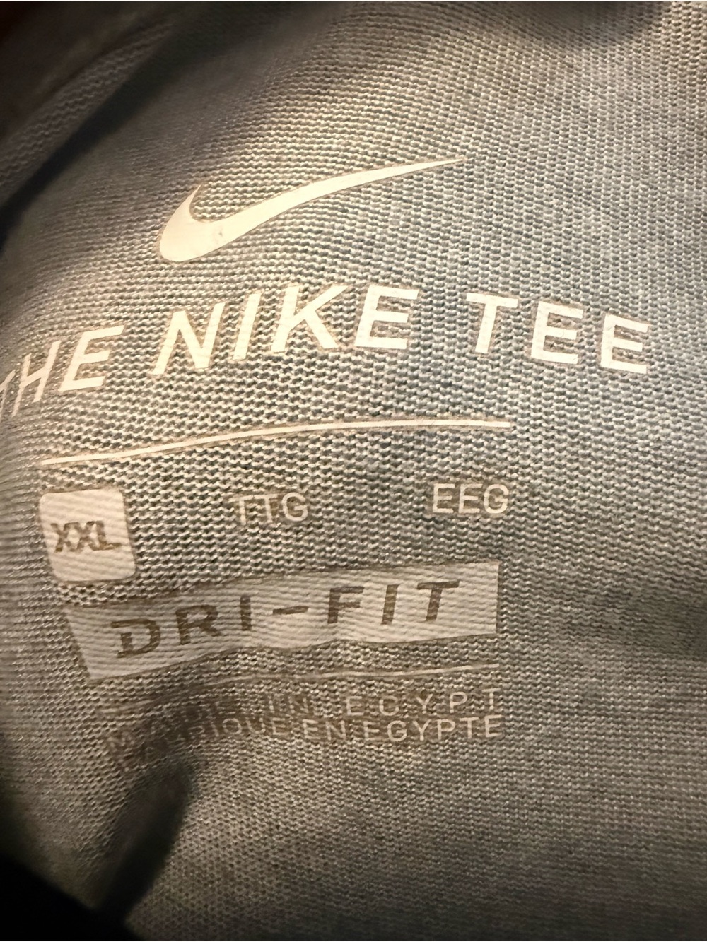 Nike Grey Shirt with Black Raglan Sleeves - Picture 2 of 2